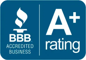 BBB Accredited Business A+ rating Logo